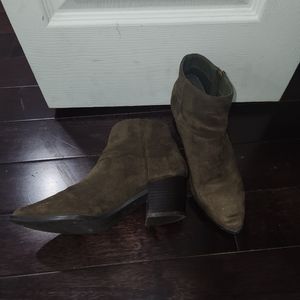 JustFab suede booties